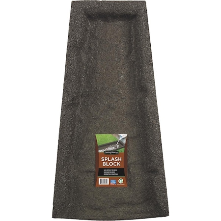 International Mulch Co Brown Rubbr Splash Block LBSBBN